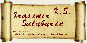 Krasimir Šuluburić vizit kartica